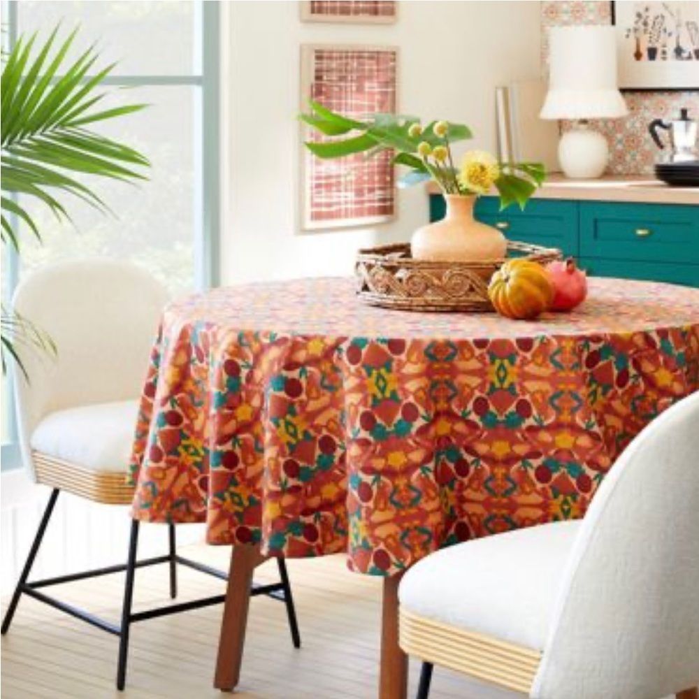 Opalhouse 70" Cotton Calling In The Abundance Round Table Cloth - Picture 2 of 7